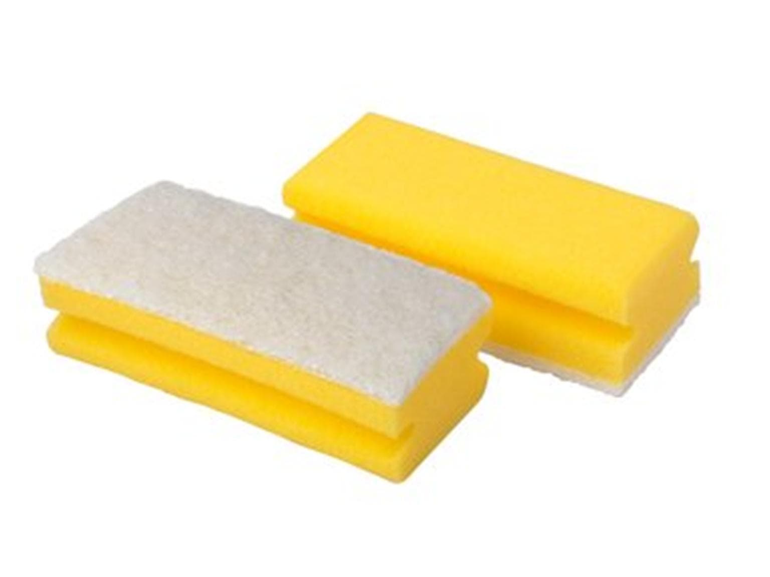 Éponges de nettoyage 3M Scotch-Brite jaunes conformes HACCP, jaune/blanc, 70 x 130 mm