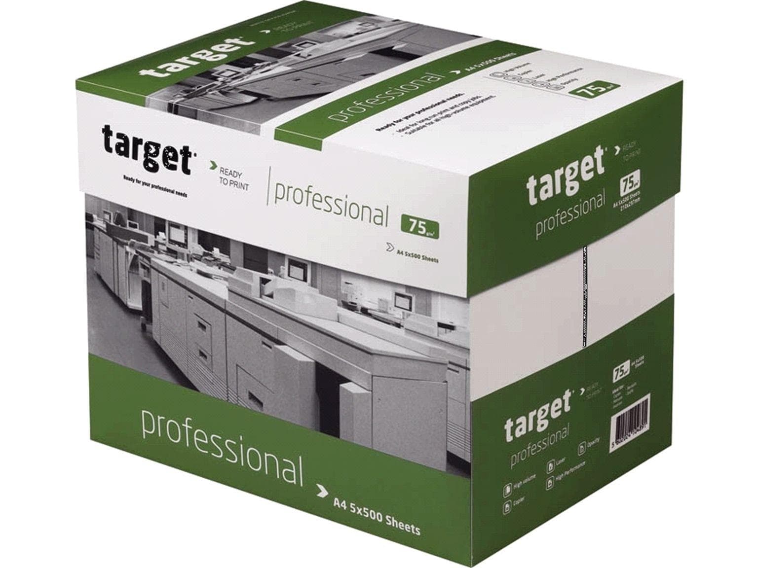 Papier copie Target Professional, A4, 75 g/m², blanc brillant, sans bois, PEFC,