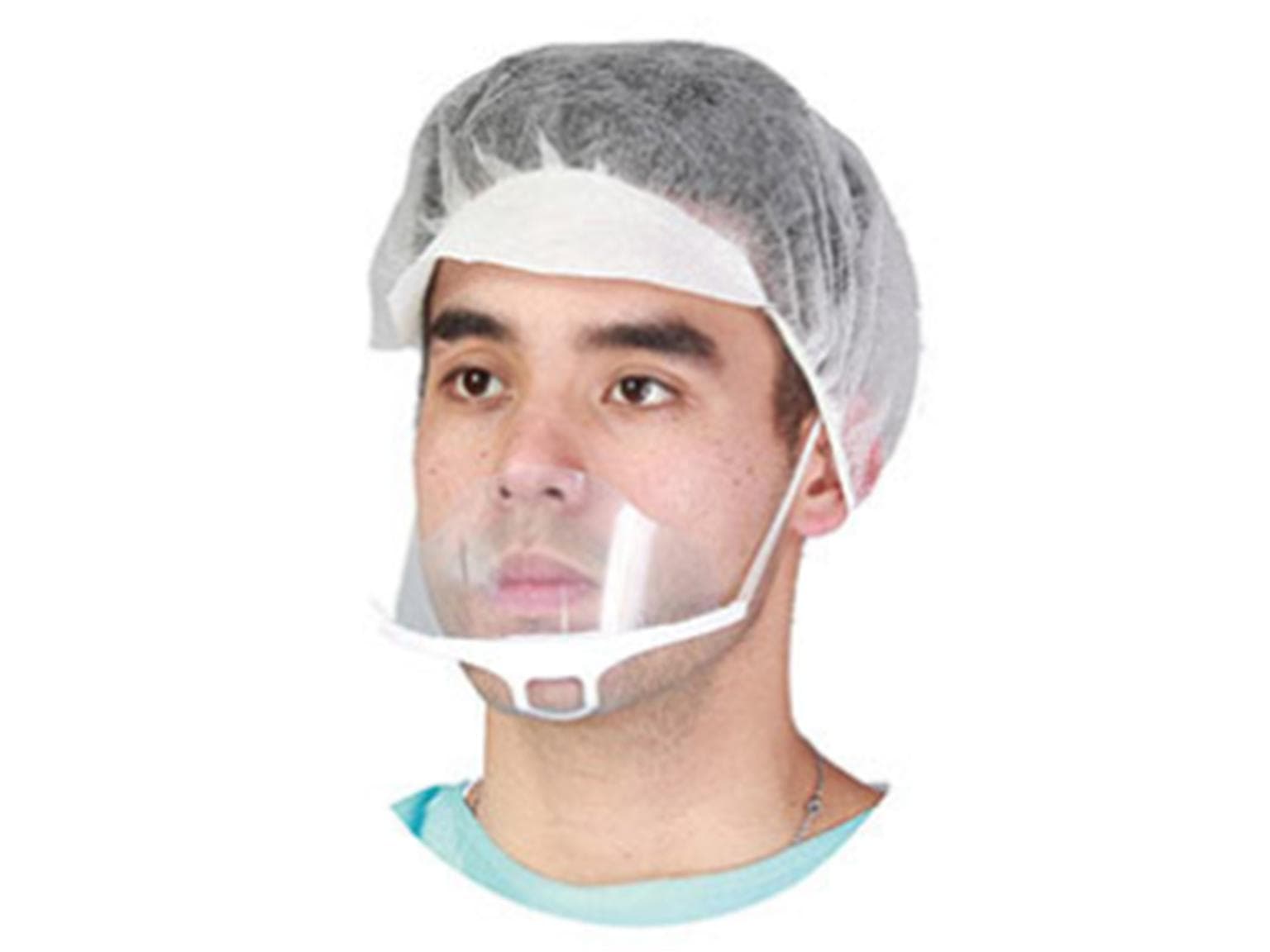 Masque anti-crachats en plastique transparent, antibuée, 13,6 x 6,5 cm