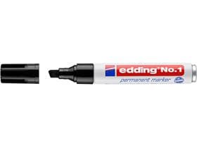 Marqueur permanent Edding 1 pointe biseautée noire 1-5 mm, classique