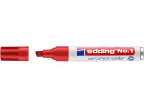 Marqueur permanent Edding 1 pointe biseautée rouge 1-5 mm, classique
