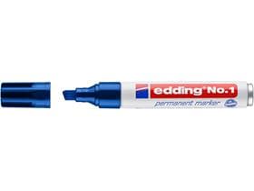Marqueur permanent Edding 1 pointe biseautée bleue 1-5 mm, classique