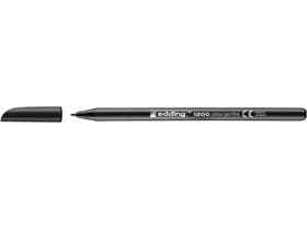 Feutre fibre edding 1200 noir pointe ronde 1 mm