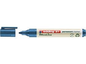 Marqueur permanent edding 21 Ecoline pointe ogive bleue 1,5-3 mm, respectueux de l'environnement