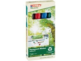 Marqueur permanent edding 22 E-4 EcoLine pointe biseautée 1-5 mm, respectueux de l'environnement