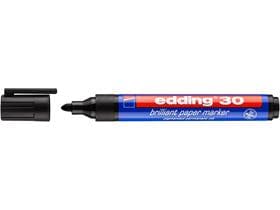 Marqueur permanent edding 30 noir pointe ronde 1,5-3 mm, couleur brillante