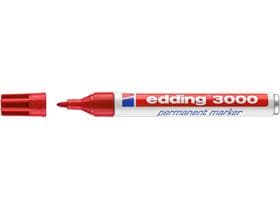 Marqueur permanent Edding 3000 rouge pointe ronde 1,5-3 mm