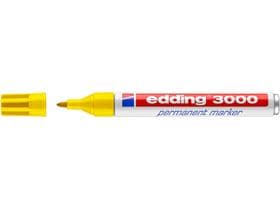 Marqueur permanent Edding 3000 jaune pointe ronde 1,5-3 mm