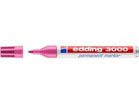 Marqueur permanent Edding 3000 rose pointe ronde 1,5-3 mm