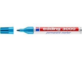 Marqueur permanent Edding 3000 bleu clair pointe ronde 1,5-3 mm