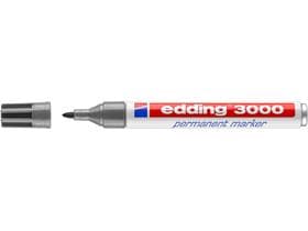 Marqueur permanent Edding 3000 gris pointe ronde 1,5-3 mm