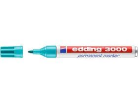 Marqueur permanent Edding 3000 turquoise pointe ronde 1,5-3 mm