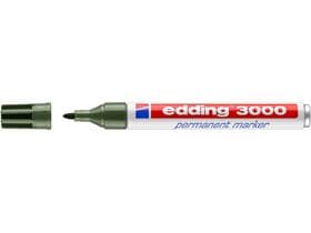 Marqueur permanent Edding 3000 vert olive pointe ronde 1,5-3 mm