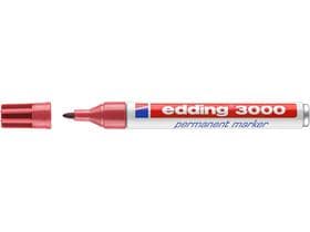 Marqueur permanent Edding 3000 rouge carmin pointe ronde 1,5-3 mm