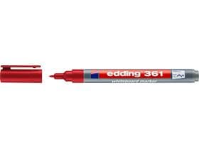 Edding Boardmarker 361 rouge pointe ronde 1 mm, marqueur pour tableau blanc fin