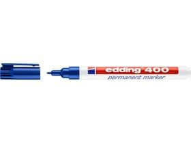 Marqueur permanent Edding 400 bleu pointe ronde 1 mm, écriture fine
