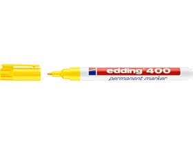 Marqueur permanent Edding 400 jaune pointe ronde 1 mm, écriture fine
