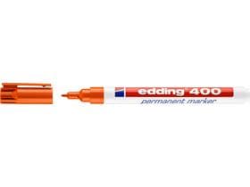 Marqueur permanent Edding 400 orange pointe ronde 1 mm, écriture fine