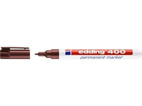 Marqueur permanent Edding 400 marron pointe ronde 1 mm, écriture fine