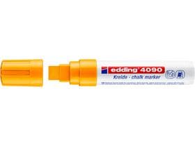Marqueur craie edding 4090 orange fluo pointe biseautée 4-15 mm, non permanent