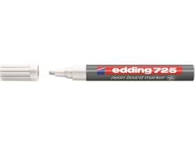 Edding Boardmarker 725, marqueur pour tableau néon blanc, pointe biseautée 2-5 mm