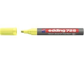 Edding Boardmarker 725 néon jaune fluo pointe biseautée 2-5 mm, marqueur pour tableau néon