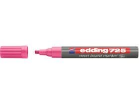 Marqueur pour tableau Edding 725 néon rose fluo pointe biseautée 2-5 mm, marqueur pour tableau néon