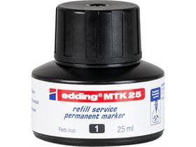 Recharge d'encre edding MTK25 noire avec système capillaire