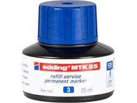 Recharge d'encre edding MTK25 bleue avec système capillaire