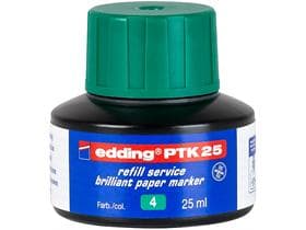 Recharge d'encre Edding PTK25 verte avec système capillaire