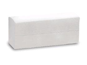 Asciugamani bianchi piegati a C 23 x 33 cm, 100% cellulosa, 2 veli,