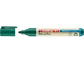 Marqueur pour tableau de conférence Edding 31 EcoLine vert, pointe ronde 1,5-3 mm, respectueux de l'environnement