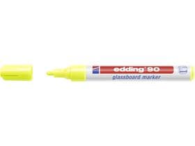 Marqueur pour tableau en verre Edding 90, pointe ronde jaune, 2-3 mm