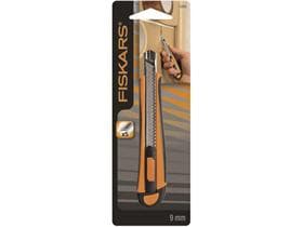 Cutter Fiskars HeavyDuty 9 mm, corps en métal + revêtement en caoutchouc, 5 lames incluses