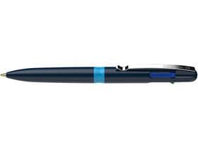 Stylo à bille Schneider Take 4, stylo à bille quatre couleurs, corps bleu