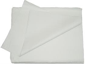 Soie d'emballage blanchâtre 50 x 75 cm 20/22 gm2, une face lisse