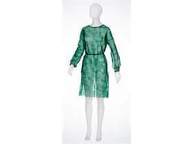Camice visitatore in pile PP leggero, verde scuro 115 x 135 cm, taglia M / L