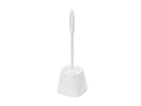 Scopino per WC senza pulisci bordo, bianco, 38 x 11 x 11 cm, a forma di vaso