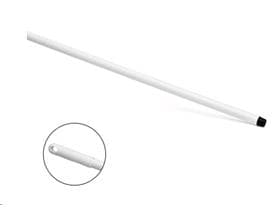 Manico in fibra di vetro HACCP 150 cm, bianco con manico bianco, con filetto