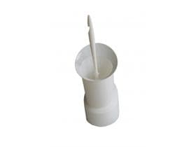 Set WC vaso in plastica, bianco, per montaggio a parete con scopino RR