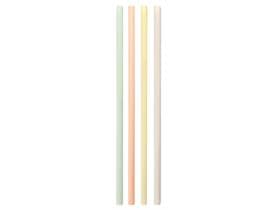 Pailles droites en bioplastique, ø 8 mm, longueur 210 mm, assorties par couleur