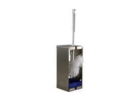 Set scopino WC in acciaio inox AFP incl. vaschetta raccogligocce + 1 scopino WC