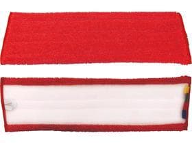 Mocio NuTex Speed Velcro 30 cm, microfibra rossa in tessuto ad anello