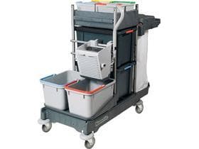 Carrello per la pulizia TopCar 3G-120, versione in acciaio inox