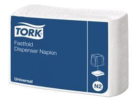 Tovaglioli dispenser Tork Fastfold 1 velo 25 x 30 cm, goffrati, bianco brillante