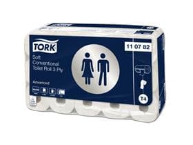 WC-Papier Tork Advanced (T4), 3-lagig weiss, 250 Coupons (9.4 x 12 cm)