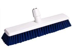 Scopa per igiene Soft da 40 cm, corpo in PP bianco, setole in PE PBT blu, 0,25 mm.