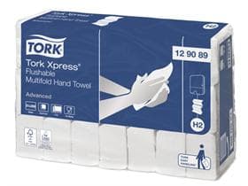 Asciugamani piegati Tork Advanced Interfold H2, cellulosa, bianco, 2 veli, piegati a Z