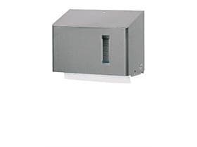 Distributore di asciugamani piegati SanTral HSU 15 E in acciaio inox, con finestra di visualizzazione per