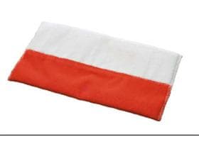 Mocio Twixter rosso, 40 cm, mocio bianco/rosso, micro peluche, setole rosse